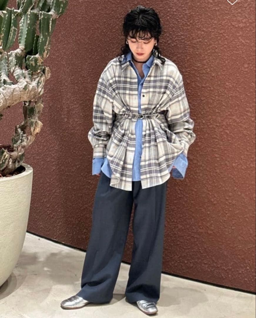 長袖チェックシャツ サイズ6