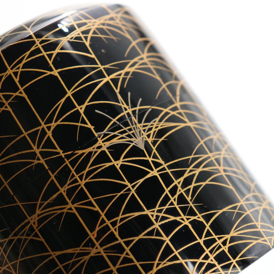 中村宗尹作 武蔵野蒔絵 面中次 内銀溜塗 薄茶器 茶道具 共箱　SB983