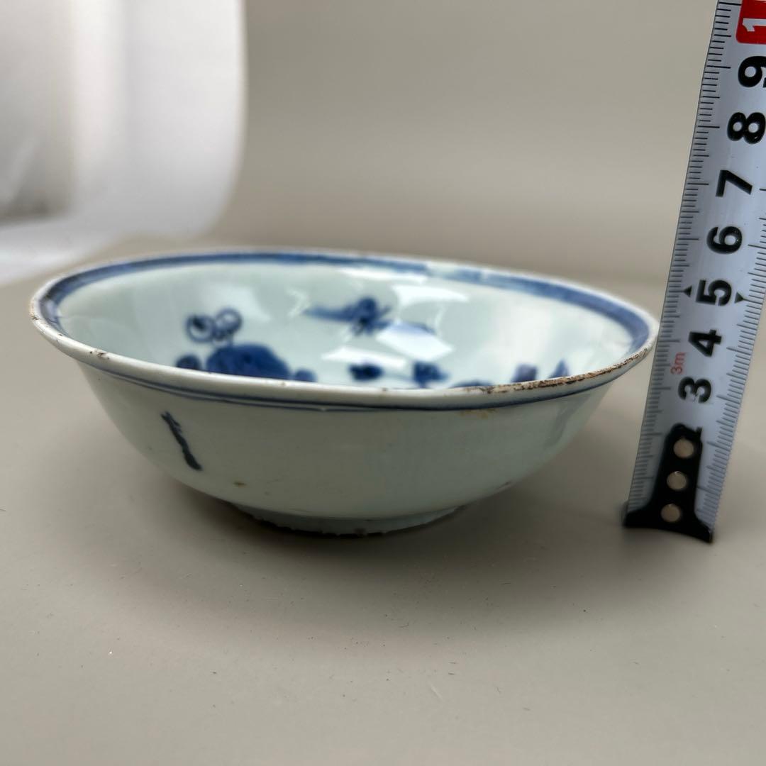 白磁　染付　李朝　朝鮮陶器　古伊万里　染付鉢　アンティーク白磁　古玩　１客