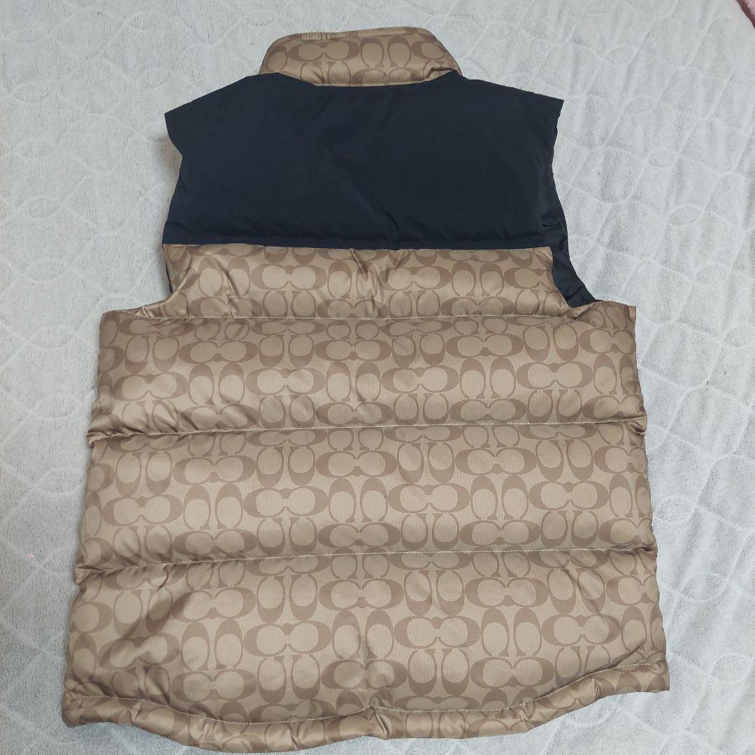 COACH ダウンベスト ベージュ/ブラック