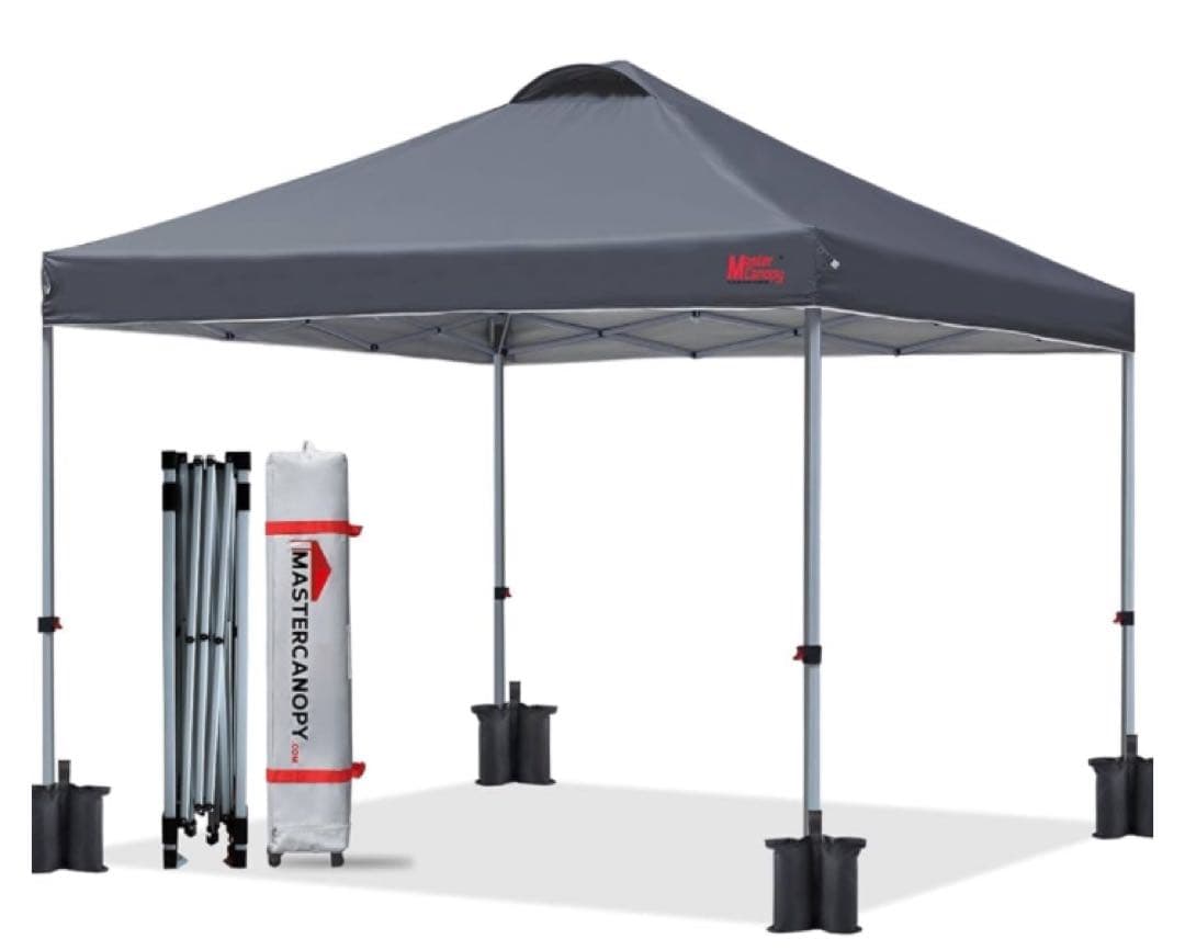 マスターキャノピー ワンタッチタープテント 3M 三段階調節 スチールフレーム
