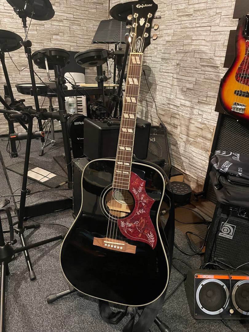 Epiphone hummingbird エレアコ　ブラック（手渡し可能）