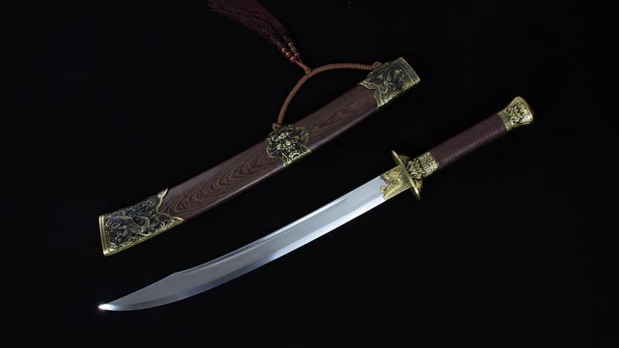 古兵器   武具　刀装具　日本刀　模造刀   居合刀 竜虎宝刀 清腰刀