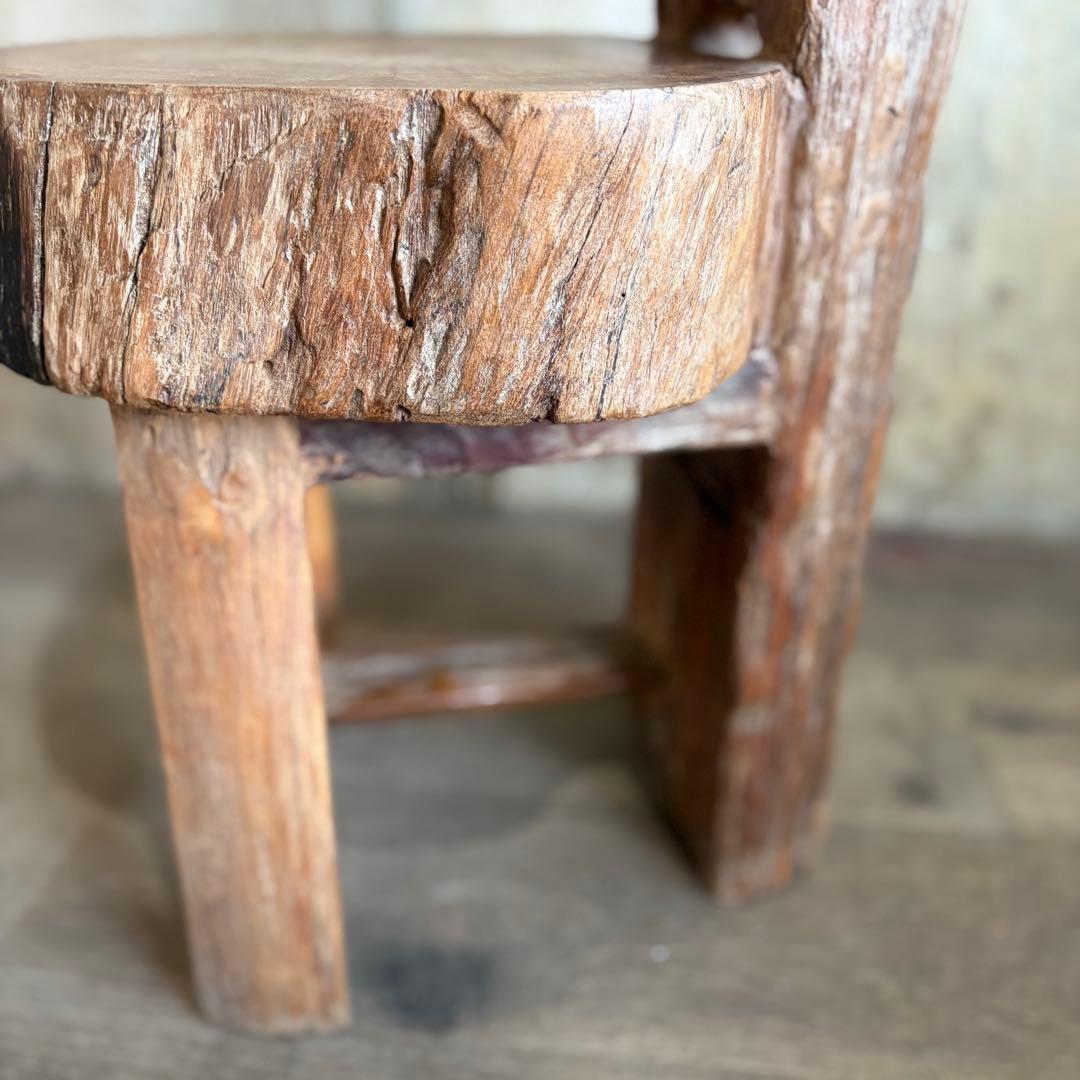 天然木　切り株 丸太 無垢材チェア　ヴィンテージ