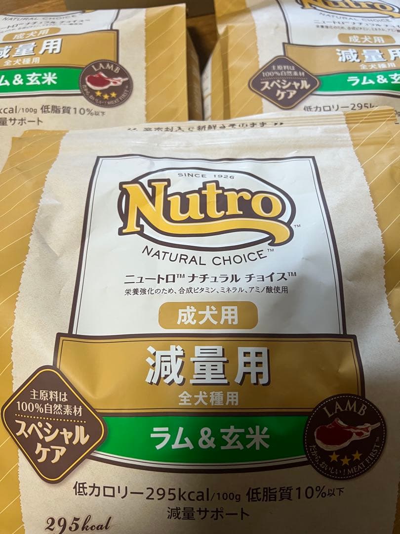 月末大セール！ナチュラルチョイス 全犬種用 減量 成犬用 ラム&玄米 4kg×3