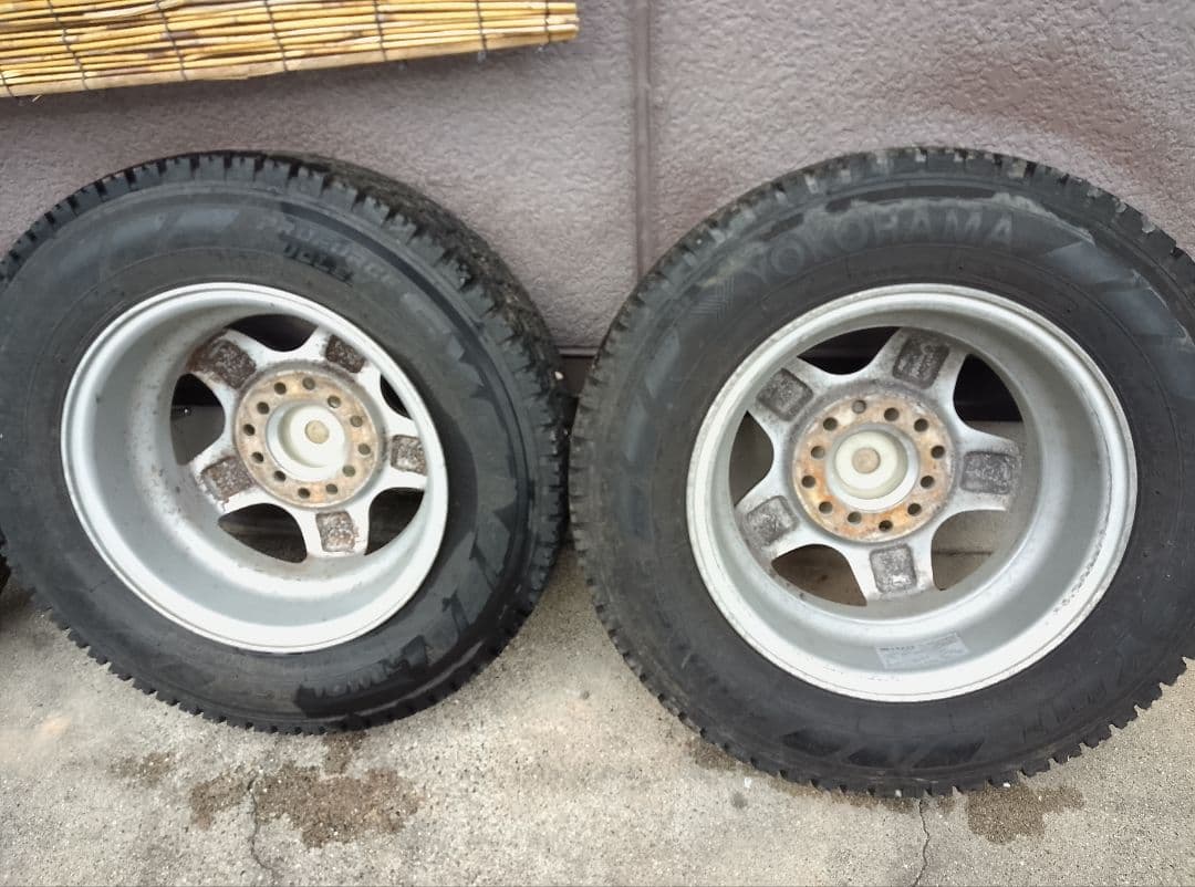 145R12 6PR LT・スタッドレスタイヤ・アルミホイール・2本のみ・2/2