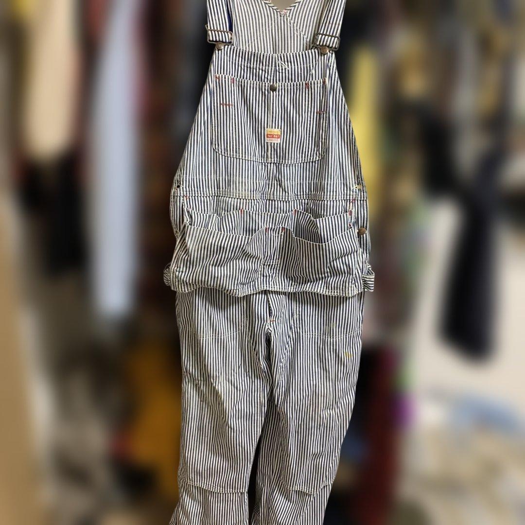 50s PENNEY'S PAY-DAY ヒッコリーダブルニー　エプロン付き