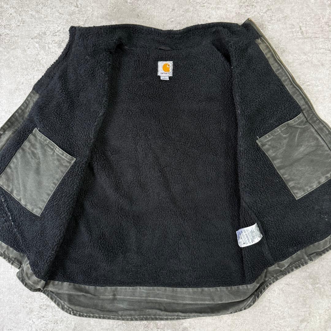 レアカラー■carhartt カーハート【L】ダックベスト モスグリーン 雰囲気