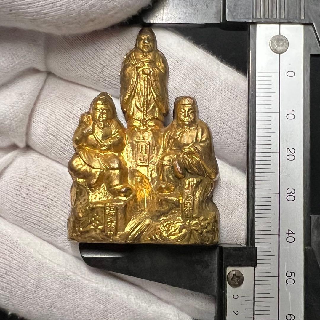 ◎古美術 庵々◎出羽三山 神像◎月山・湯殿山・羽黒山 刻銘◎真鍮鍍金◎山岳信仰