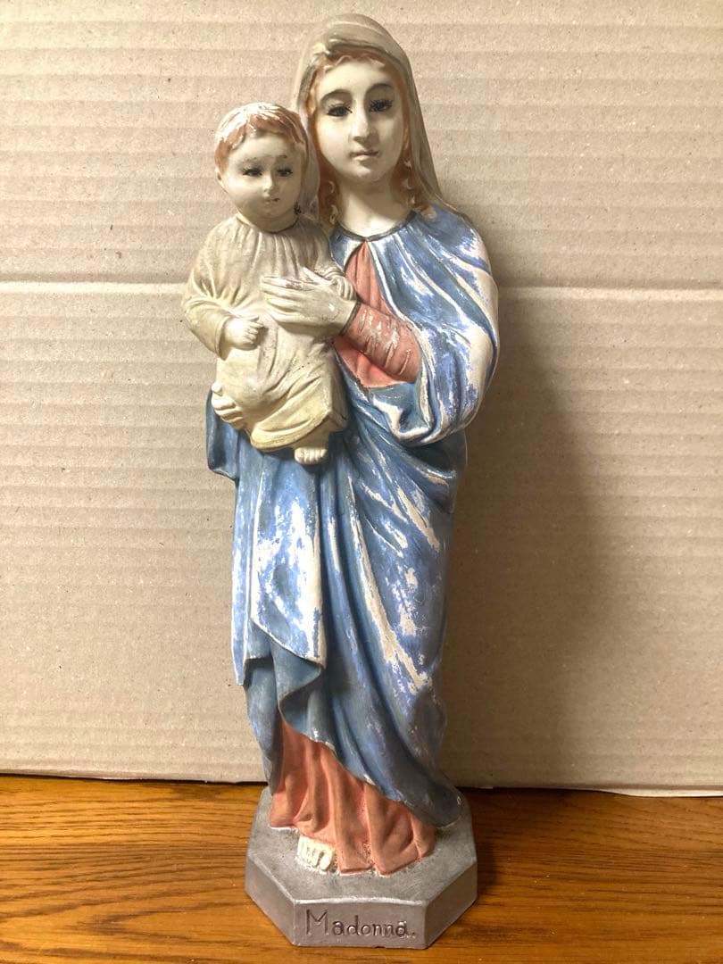 アンティーク マドンナ 聖母マリア像 キリスト ビンテージ レトロ 昭和 当時物