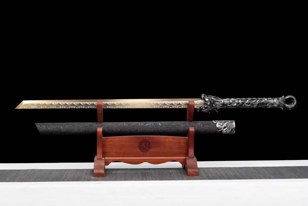 古兵器   武具　刀装具　日本刀　模造刀 『龍炎唐横刀』横刀  直刀