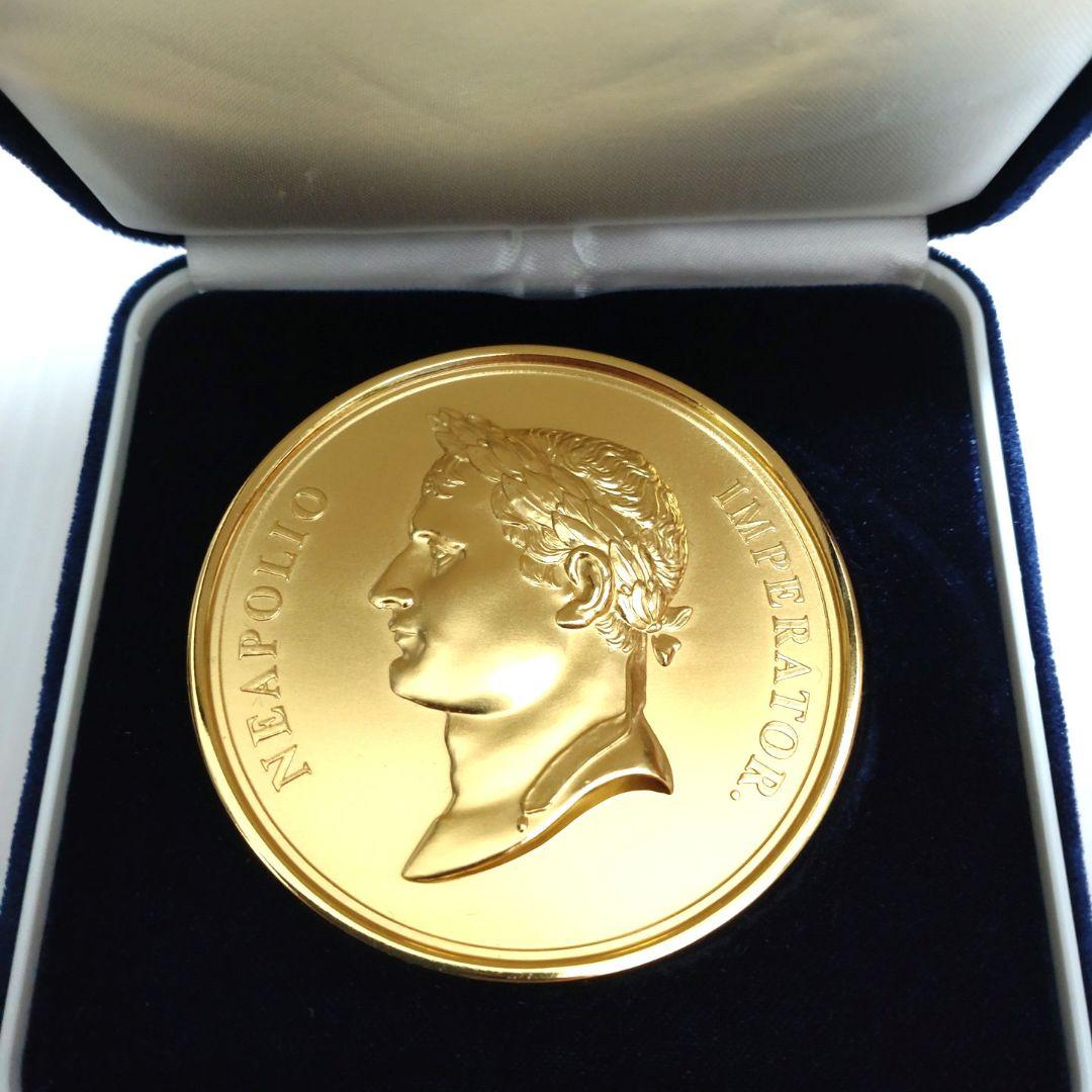 【希少】池田大作　先生　サイン入　記念　ゴールド　メダル　ナポレオン　展開催記念