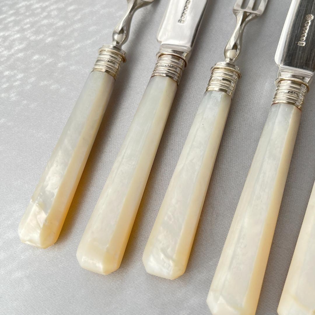 【William Yates 】【純銀継手 / 白蝶貝】パストリーセット