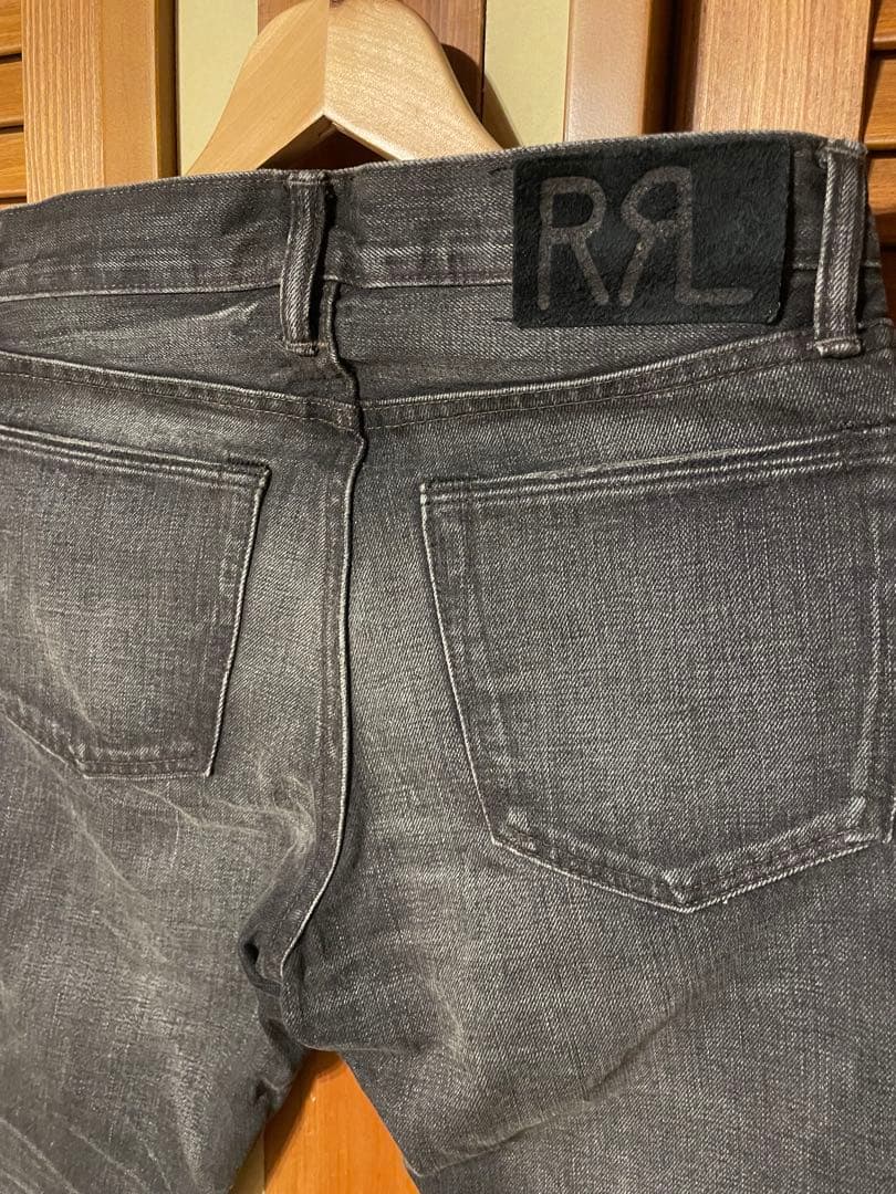RRL ブラックデニム　SLIM NARROW W29L30
