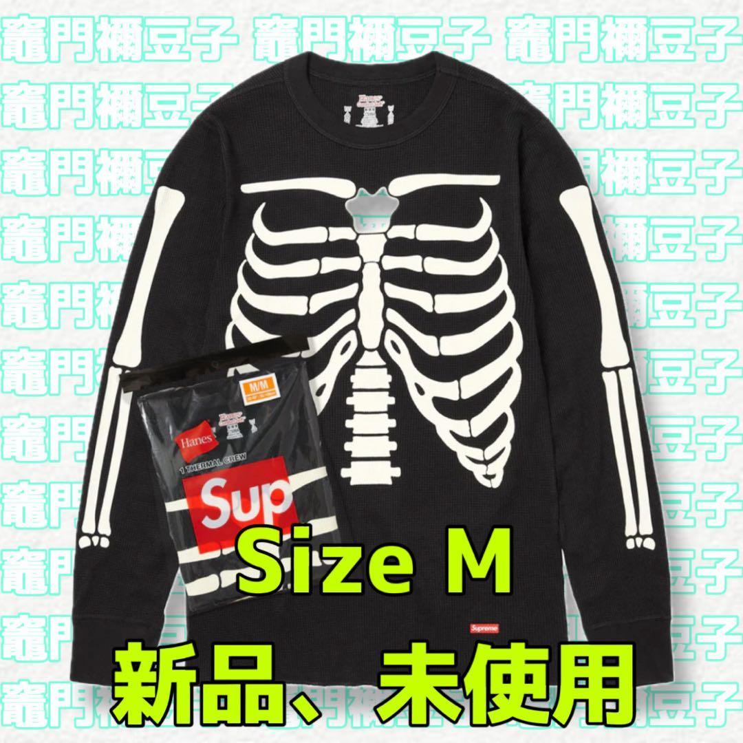 トップス Supreme Hanes Bones Thermal Crew Black M