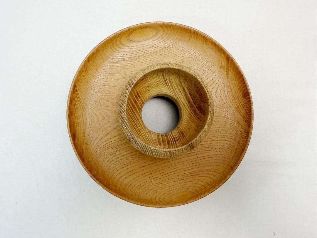 ほぼ未使用 茶道具 木製黒真塗 天目台 茶道具 欅 貴人台 2点 セット 元箱