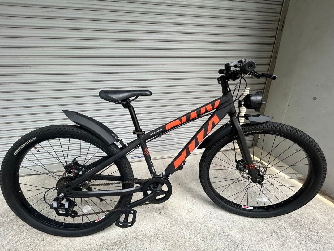 BWXマウンテンバイク 26インチ　ガンメタリック＆オレンジ