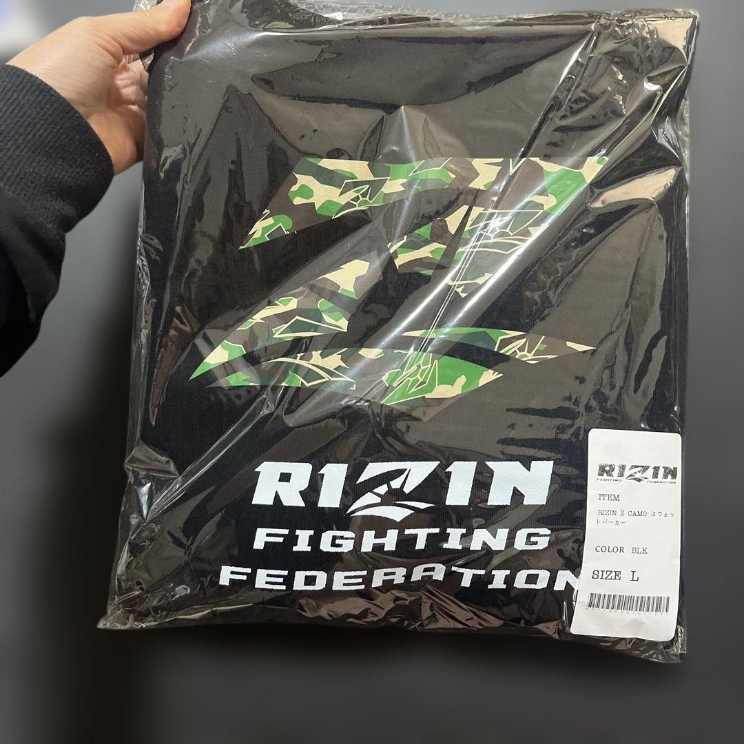 RIZIN CAMO スウェットパーカー L ブラック