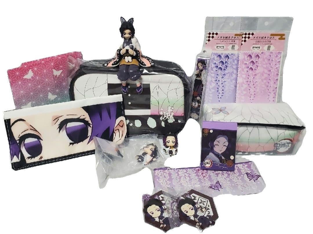 鬼滅の刃 胡蝶しのぶ 藤の花 蝶 モチーフグッズセット