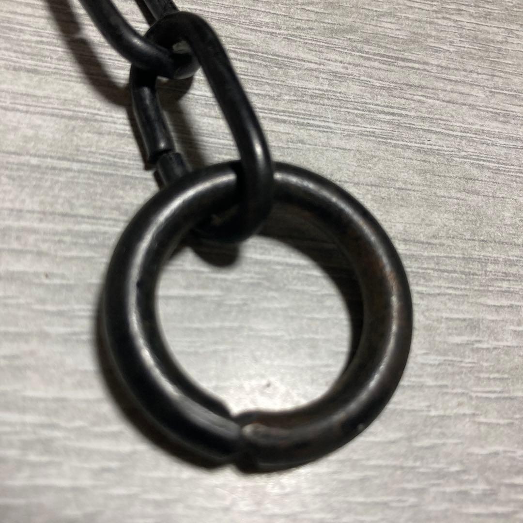 【茶道具】未使用品　釣釜（吊釜道具）】　釣釜鎖　（cm）　さび色