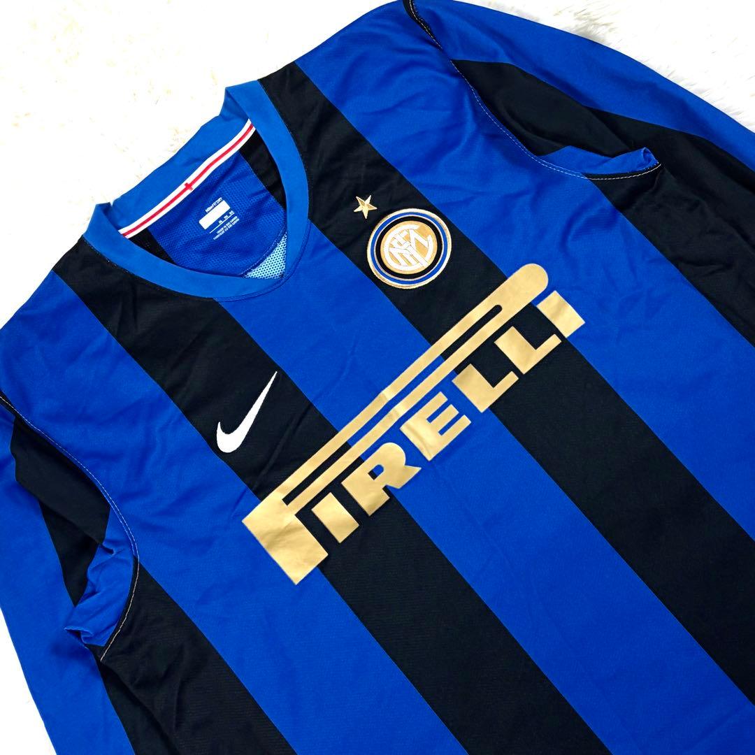 ナイキ インテル ユニフォーム 長袖 08/09 モウリーニョ初年 金ロゴ XL