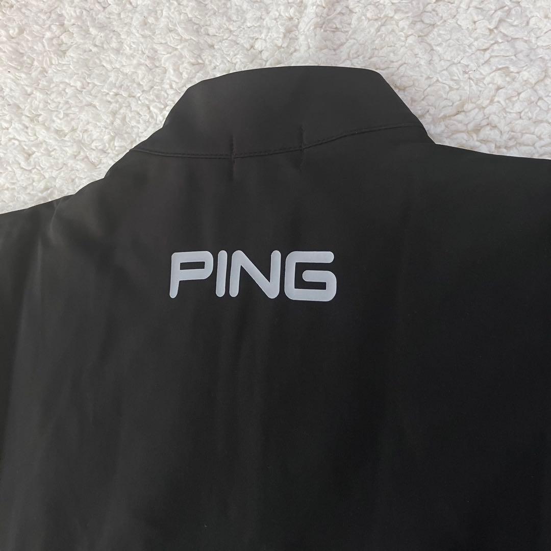 【新品】PING 2024年　キルティング ハーフジップシャツ　ブルー　3L