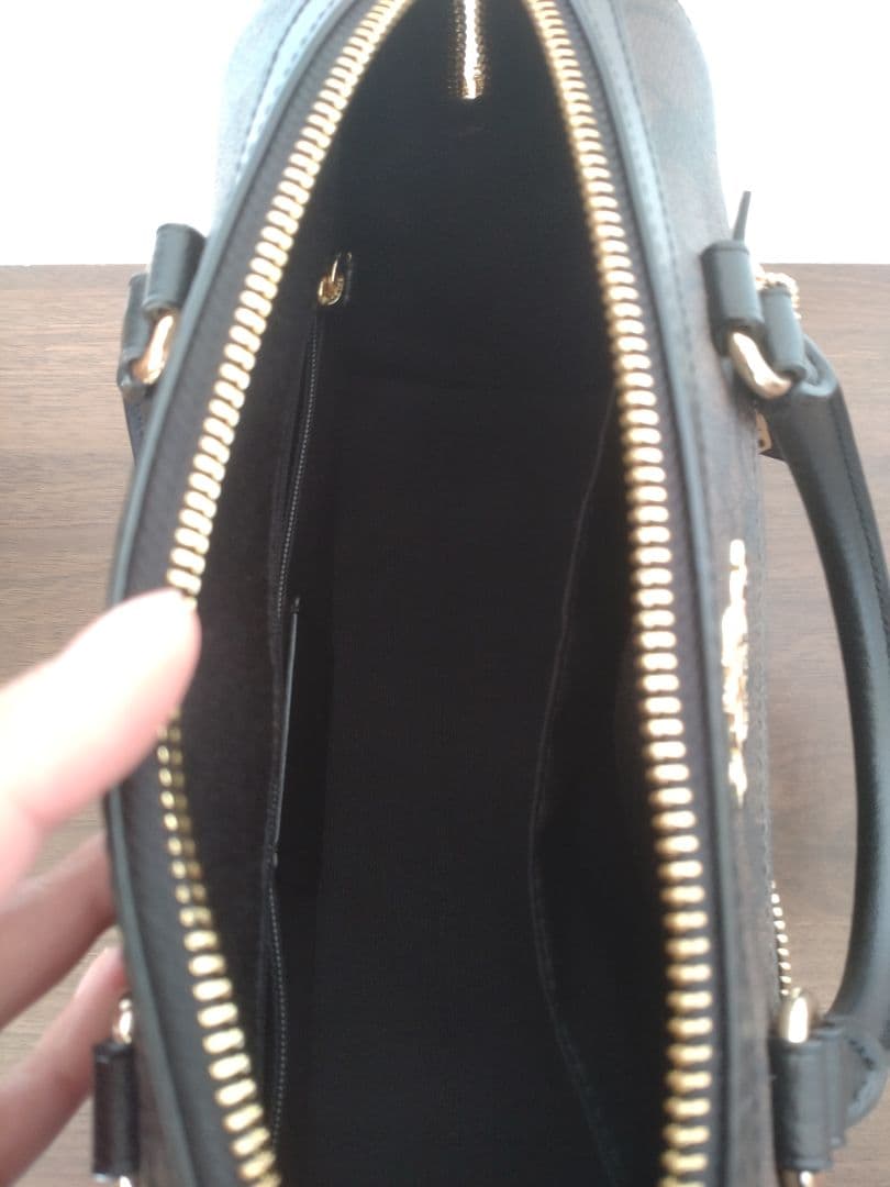 ☆いちページ☆ COACH 濃茶×ブラック　レザーバック＆財布セット