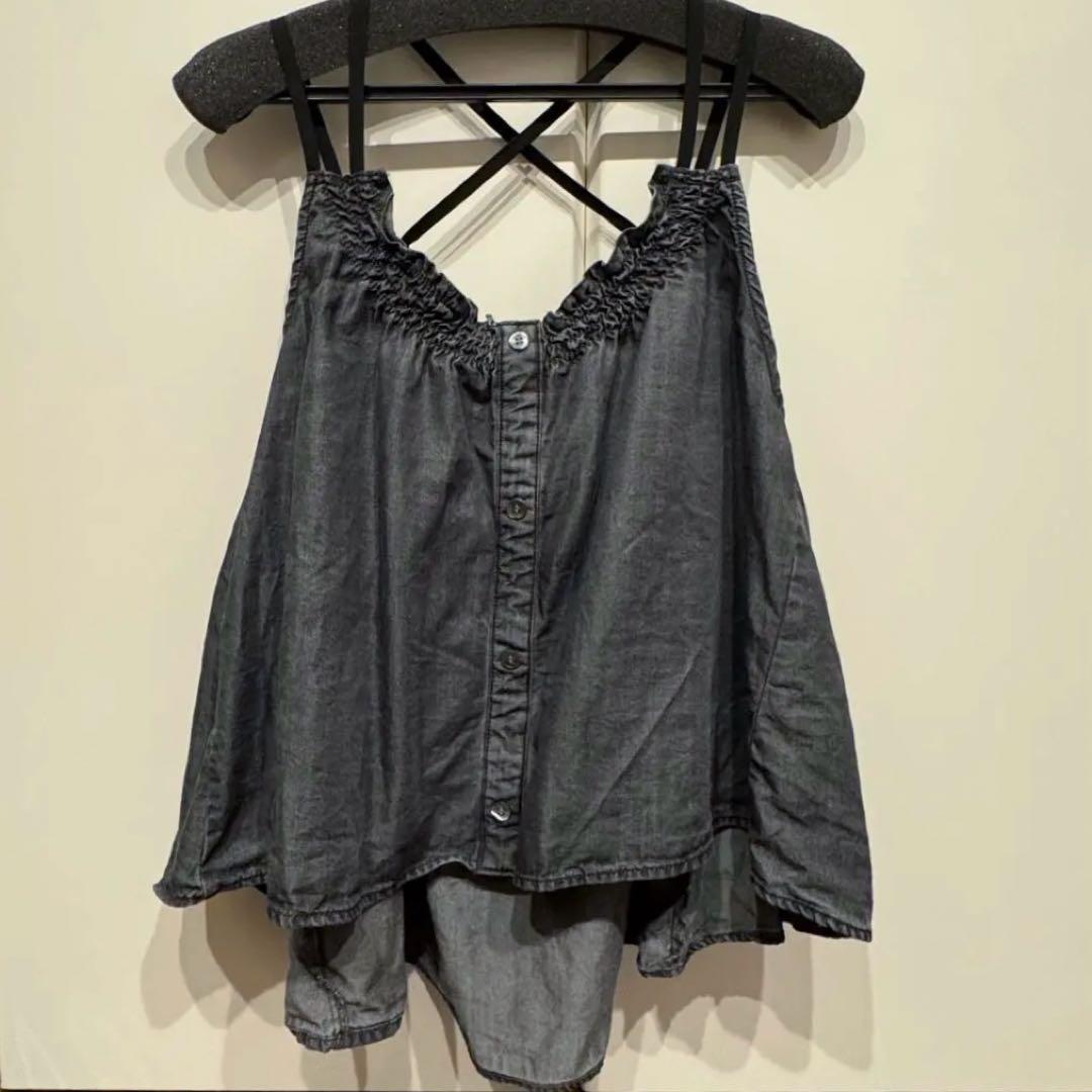 CYNICAL シニカル ギャザーフレアテンセルビスチェ