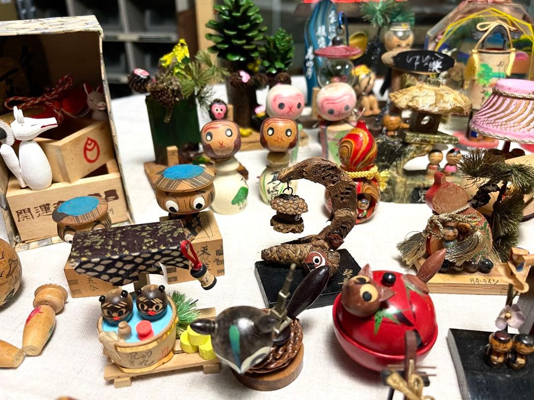 昭和の懐かしいものセット C　お土産こけし　豆こけし　まとめて　大量