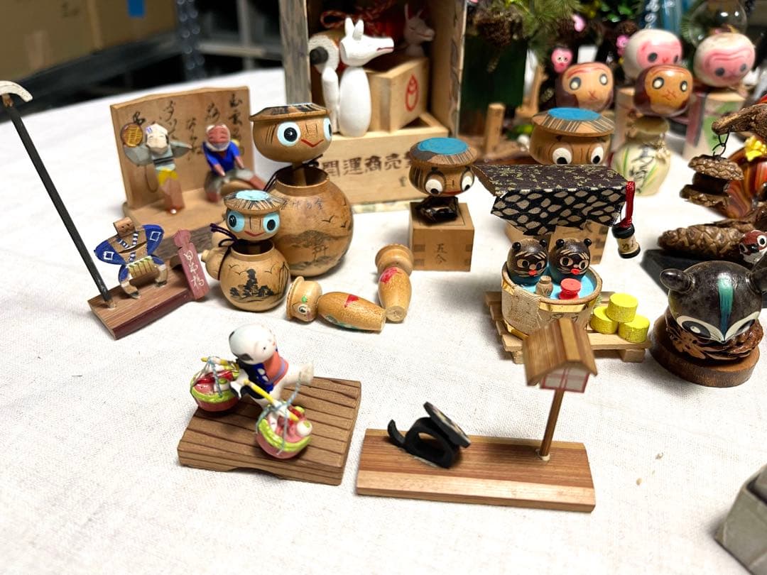 昭和の懐かしいものセット C　お土産こけし　豆こけし　まとめて　大量