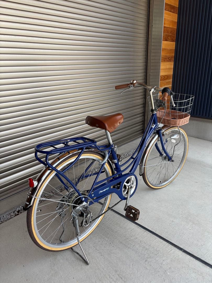 【ガレージ保管品】シティサイクル ネイビーブルー 24インチ