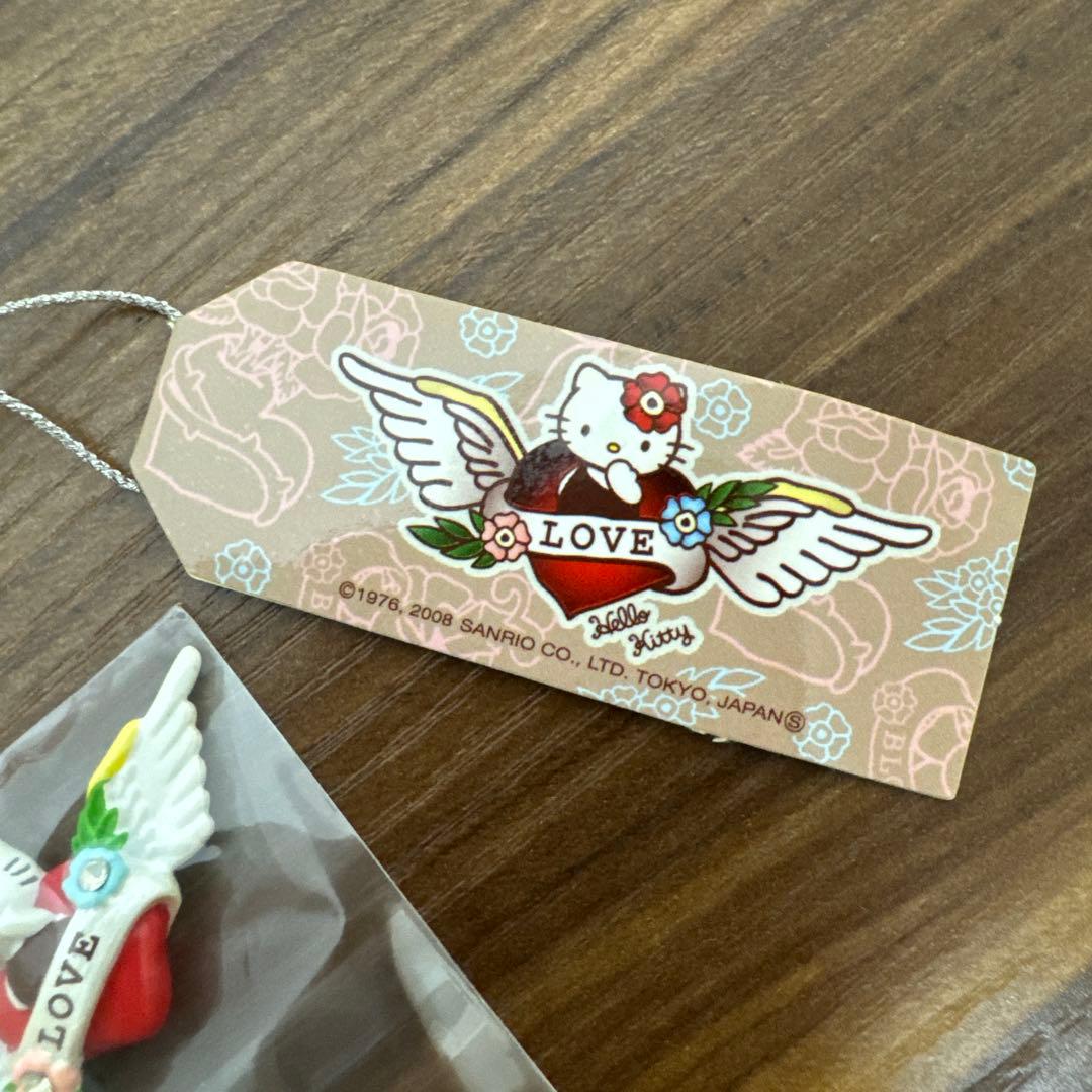 【未開封・送料無料】キティちゃん 根付け 2008 タトゥーKT LOVE 羽
