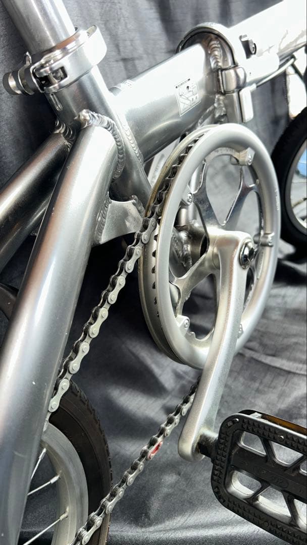 折りたたみ自転車 シルバー 小径ホイール