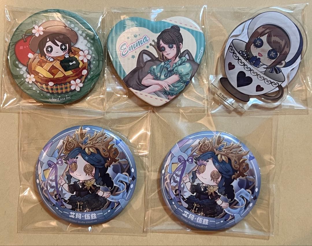 第五人格 スイパラ 庭師 ハート缶バッジ パジャマパーティ 5周年 スイパラ