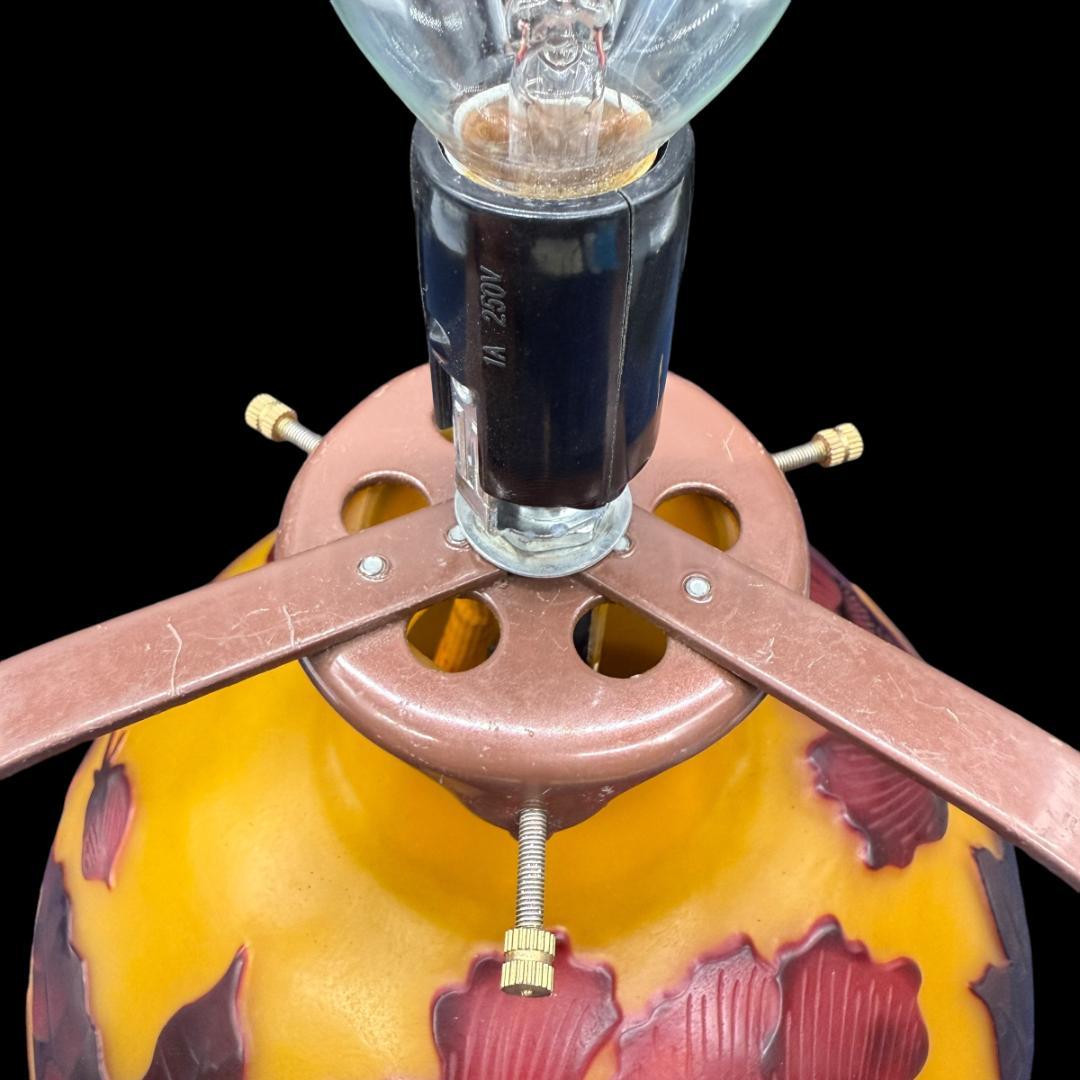 高さ35㎝【希少】【特大】エミールガレ風　レプリカ　ランプ　卓上照明