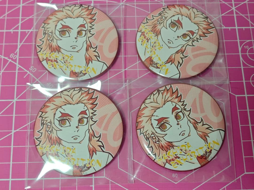 鬼滅の刃 柱展 柱百景 エモーショナル缶バッジ 煉獄杏寿郎 4点