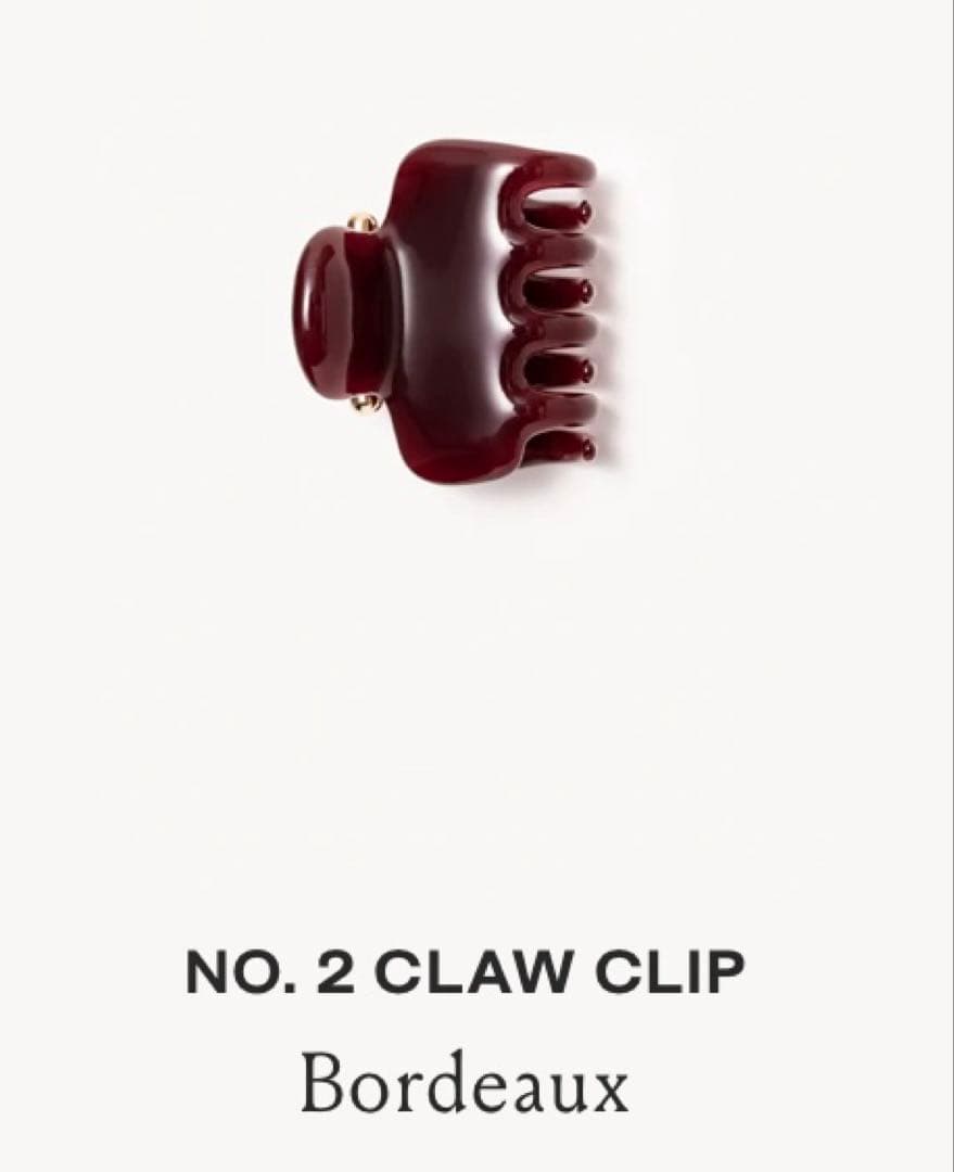 ヘアアクセサリー undo hairware NO. 2 CLAW CLIP BORDEAUX