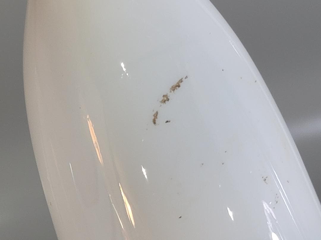 白色 江戸硝子 瓶 古美術 DT432