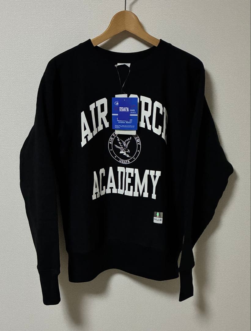 O*R様 新品 /青単タグ チャンピオン リバースウィーブ USAFA /BLK