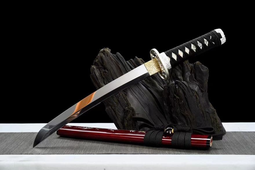 12寸鏡面武士刀『タケコプター』武具　刀装具　日本刀　模造刀 肋差   短刀