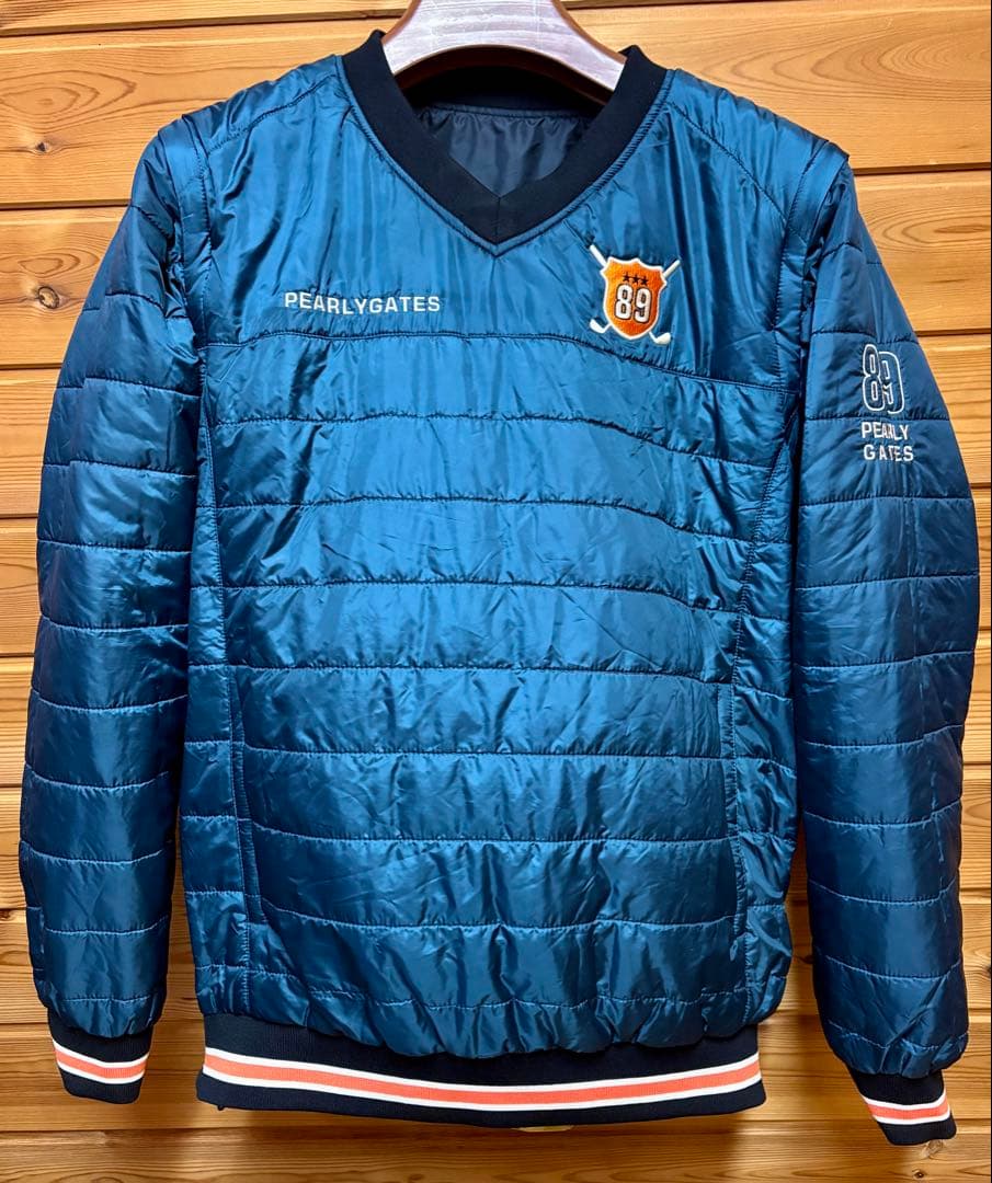 パーリーゲイツ　4way中綿スニード　黒×グリーン　サイズ4 (M)