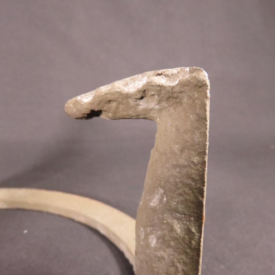 風炉 鬼爪 敷瓦 前瓦 法伝 茶道具 銘 五徳 銅 鉄