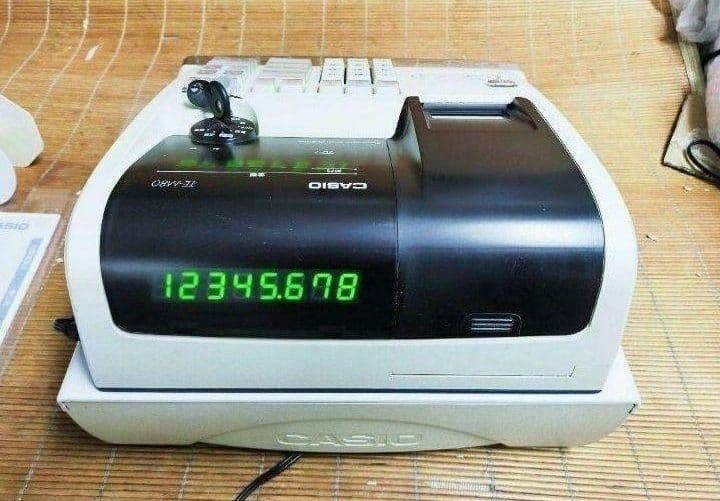 カシオレジスター　TE-M80　中古品　人気機種感熱紙　送料無料　923044