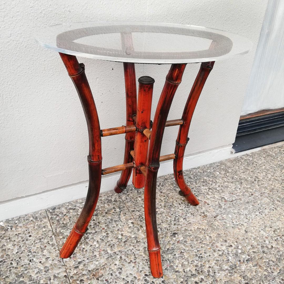 ヴィンテージ 花台 サイドテーブル バンブー 竹 飾り台 レトロ アンティーク