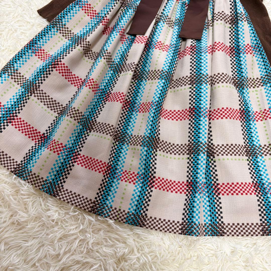 【美品】リボンベルト　2021年　エムズグレイシー　ワンピース　ウール　ニット