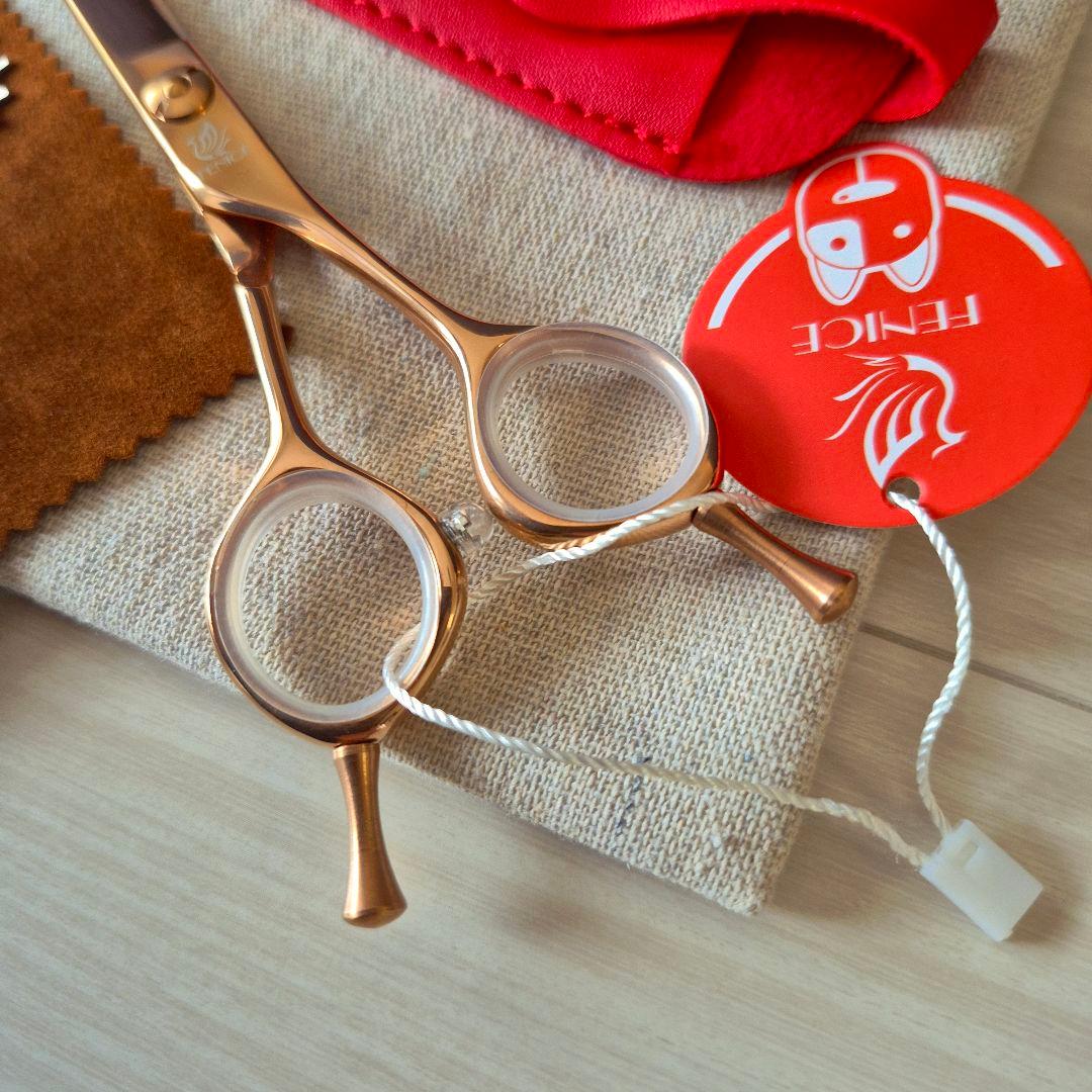 新品★フェニーチェ カーブシザー★ギザ刄 トリミングシザー6.5インチ