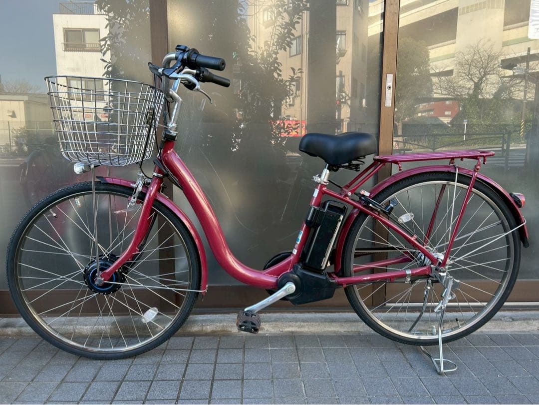 中古電動自転車 ブリヂストン フロンティア26インチ レッド 横浜 №6874