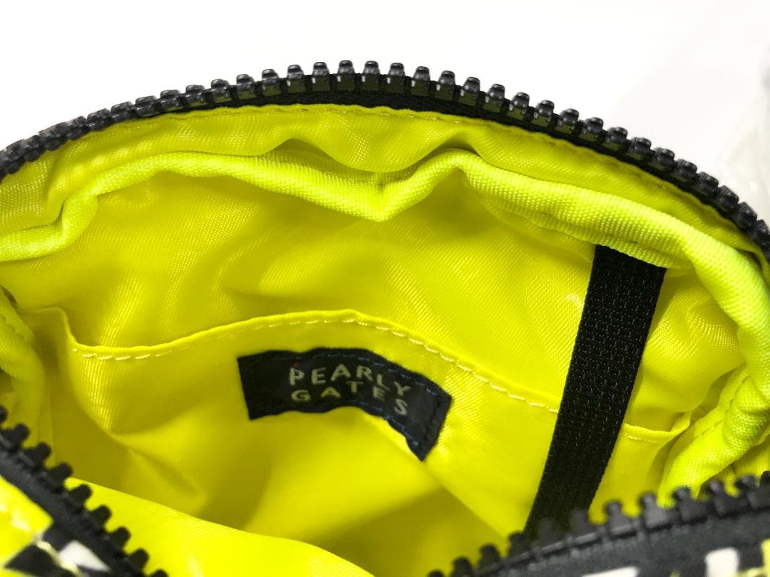 ○★新品未使用　PEARLY GATES　ハードエレキ柄　マルチポーチ　イエロー