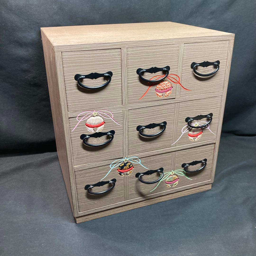 レトロ《小箪笥》木製タンス 鈴細工 小物入れ