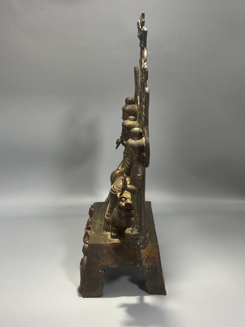 仏教古美術 純銅 文化遺産 文化財仏像伝承　 中央に仏と菩薩像